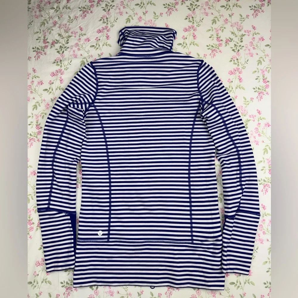 Lululemon In Stride Striped Zip Up Jacket 6 - Picture 14 of 16